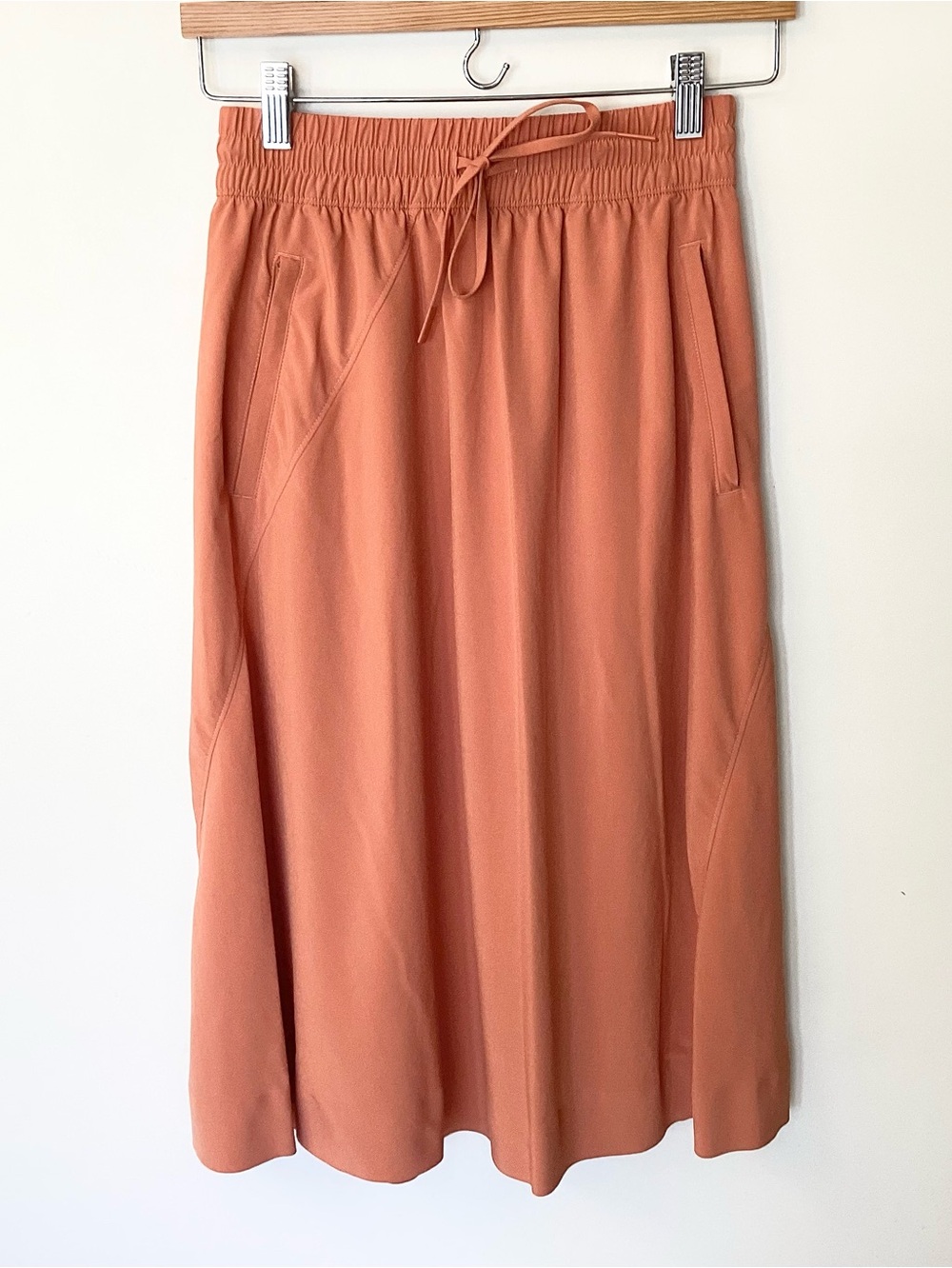 Athleta Arrival Pull On Midi Skirt - Sunbaked Clay - 0